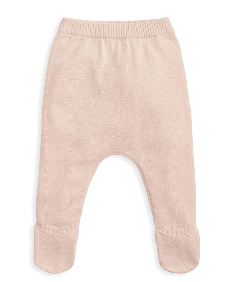 Peter Pan Collar Embroidered Top & Leggings Set (2 Pieces) - Pink