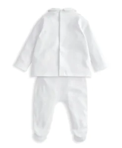 Peter Pan Collar Top & Bottom Set (2 Pieces) - White