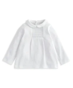 Peter Pan Collar Top & Bottom Set (2 Pieces) - White