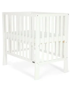 Petite Cot Bundle with Essential Airflow Fibre Mattress (4 Pieces) - Pure White