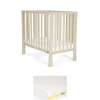 Petite Cot Bundle with Essential Airflow Fibre Mattress - Cashmere