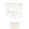Petite Cot Bundle with Essential Airflow Fibre Mattress - Pure White