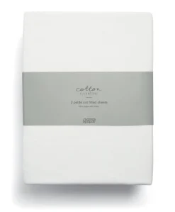 Petite Cot Fitted Sheets (2 Pack) - White
