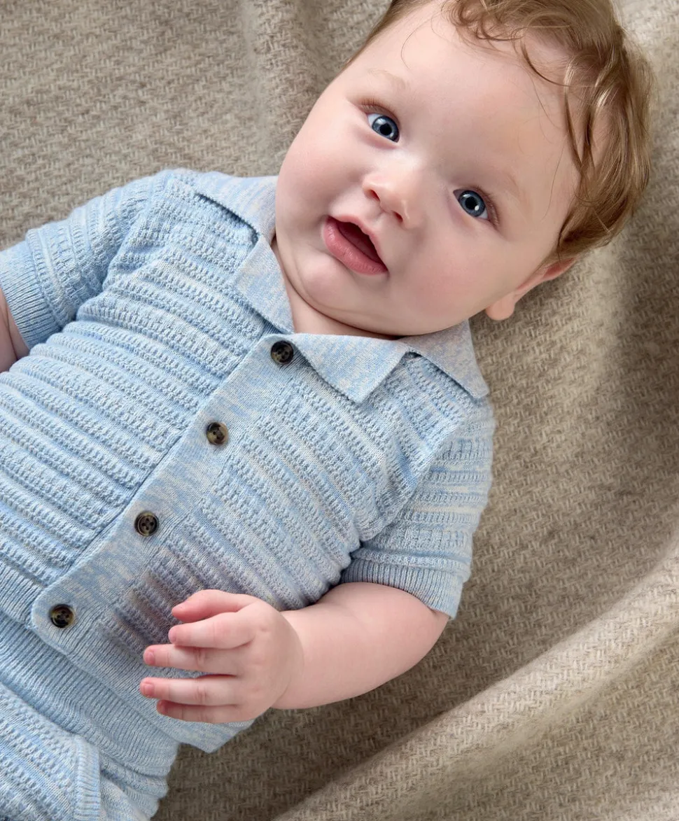 Polo Top & Shorts Set (2 Pieces) - Navy