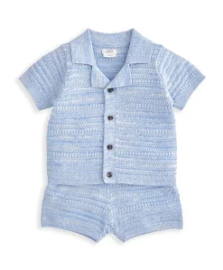 Polo Top & Shorts Set (2 Pieces) - Navy
