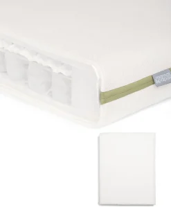 Premium Micro Motion Cotbed Mattress & Anti-Allergy Terry Towelling Mattress Protector Bundle