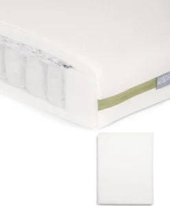 Premium Pocket Spring Cotbed Mattress & Anti-Allergy Terry Towelling Mattress Protector Bundle