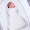 Purflo Swaddle to Sleep Bag 0-4 Months (0.5 Tog) - Minimal Grey
