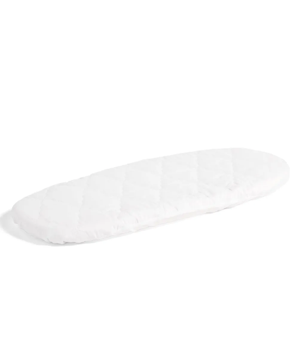 Quilted Anti-Allergy Moses Basket Mattress Protector - White