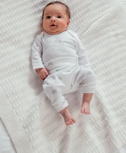 Quilted Jacket, Bodysuit & Bottoms Set (3 Pieces) – Bunny Print