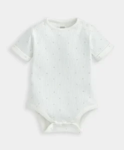 Ribbed Jersey Bodysuit & Dungaree Set