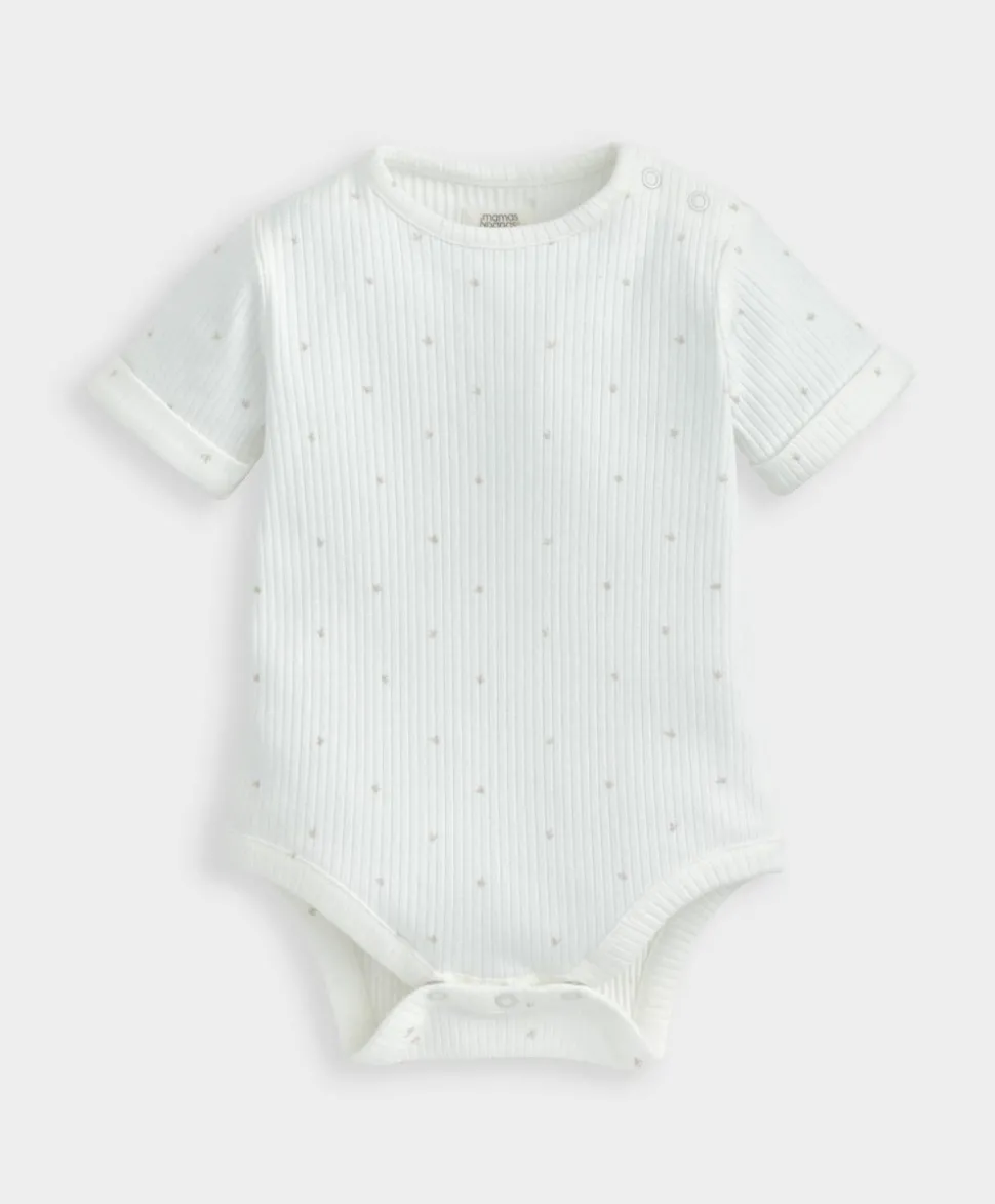 Ribbed Jersey Bodysuit & Dungaree Set