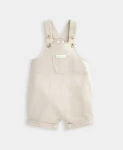Ribbed Jersey Bodysuit & Dungaree Set