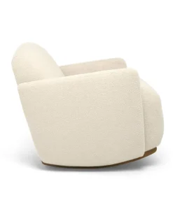 Royton Nursing Chair & Footsool Set - Off White Boucle