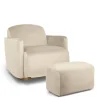 Royton Nursing Chair & Footsool Set - Latte Velvet