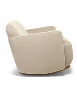 Royton Nursing Chair & Footsool Set - Latte Velvet