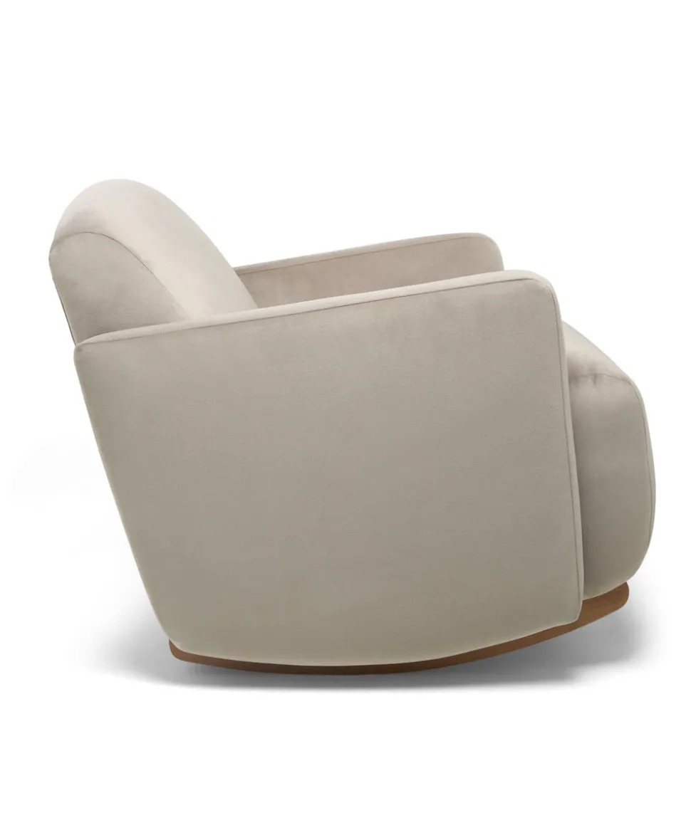 Royton Nursing Chair & Footsool Set - Stone Velvet