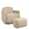 Royton Nursing Chair & Footsool Set - Oatmeal Boucle