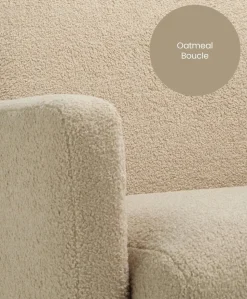 Royton Nursing Chair & Footsool Set - Oatmeal Boucle