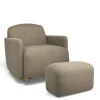 Royton Nursing Chair & Footsool Set - Mink Boucle