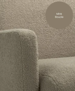 Royton Nursing Chair & Footsool Set - Mink Boucle
