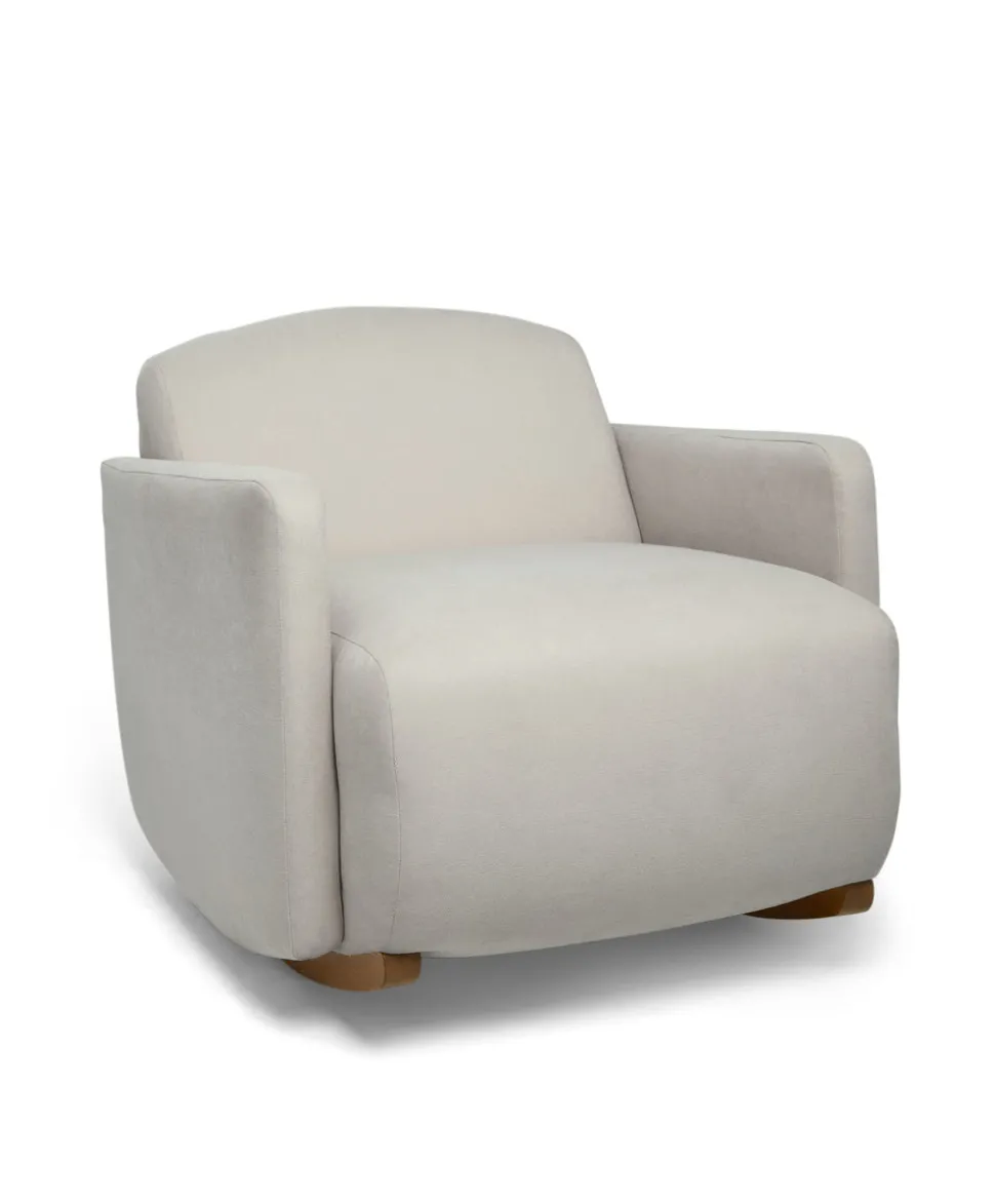 Royton Nursing Chair & Footsool Set - Silver Woven