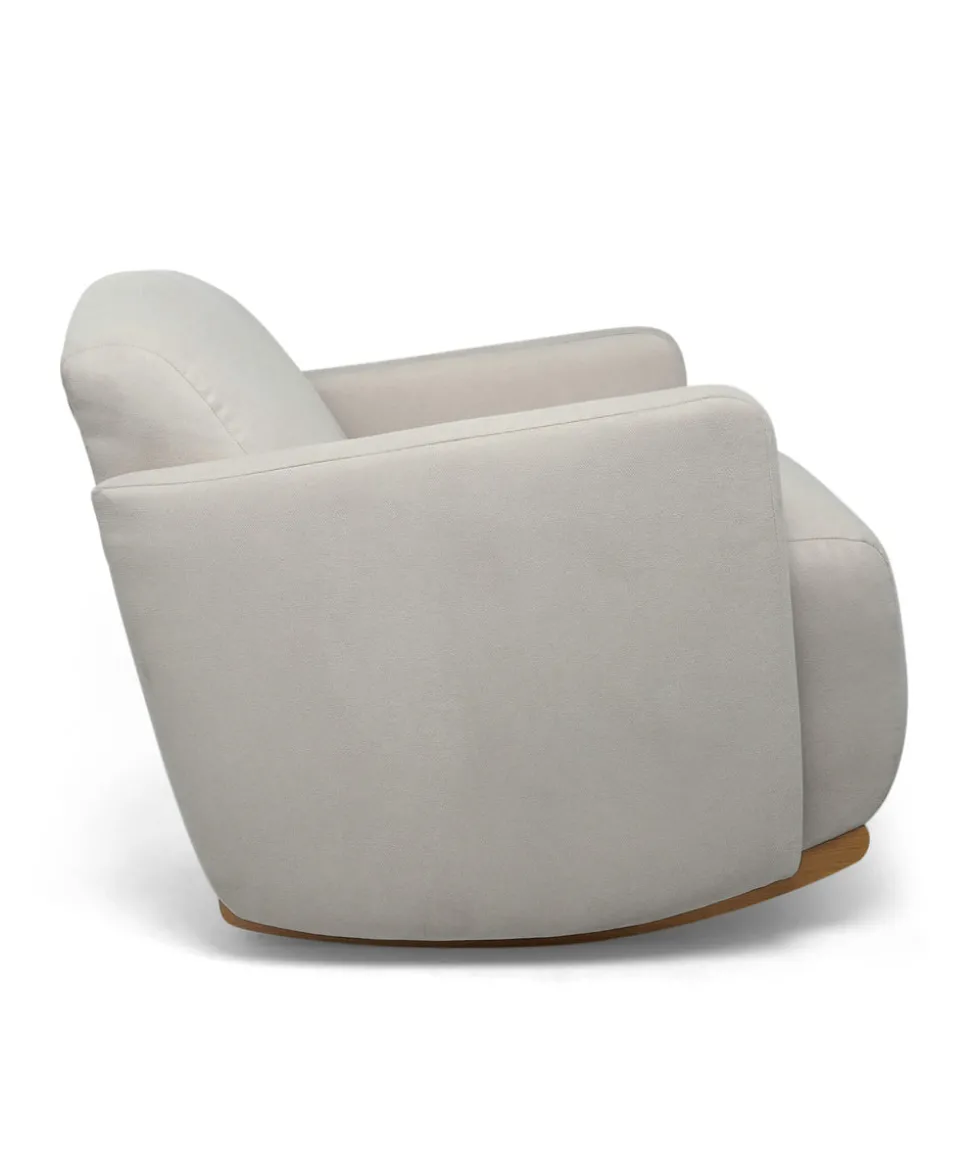 Royton Nursing Chair & Footsool Set - Silver Woven