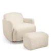 Royton Nursing Chair & Footstool Set - Biscuit Teddy