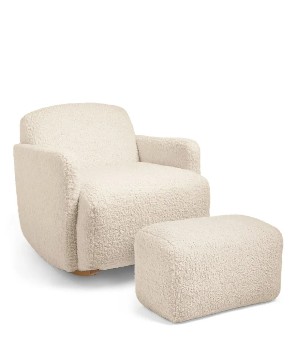 Royton Nursing Chair & Footstool Set - Biscuit Teddy