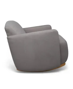 Royton Nursing Chair & Footsool Set - Grey Woven