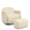Royton Nursing Chair & Footsool Set - Camel Woven