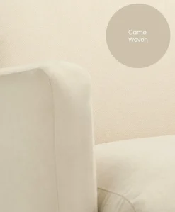 Royton Nursing Chair & Footsool Set - Camel Woven