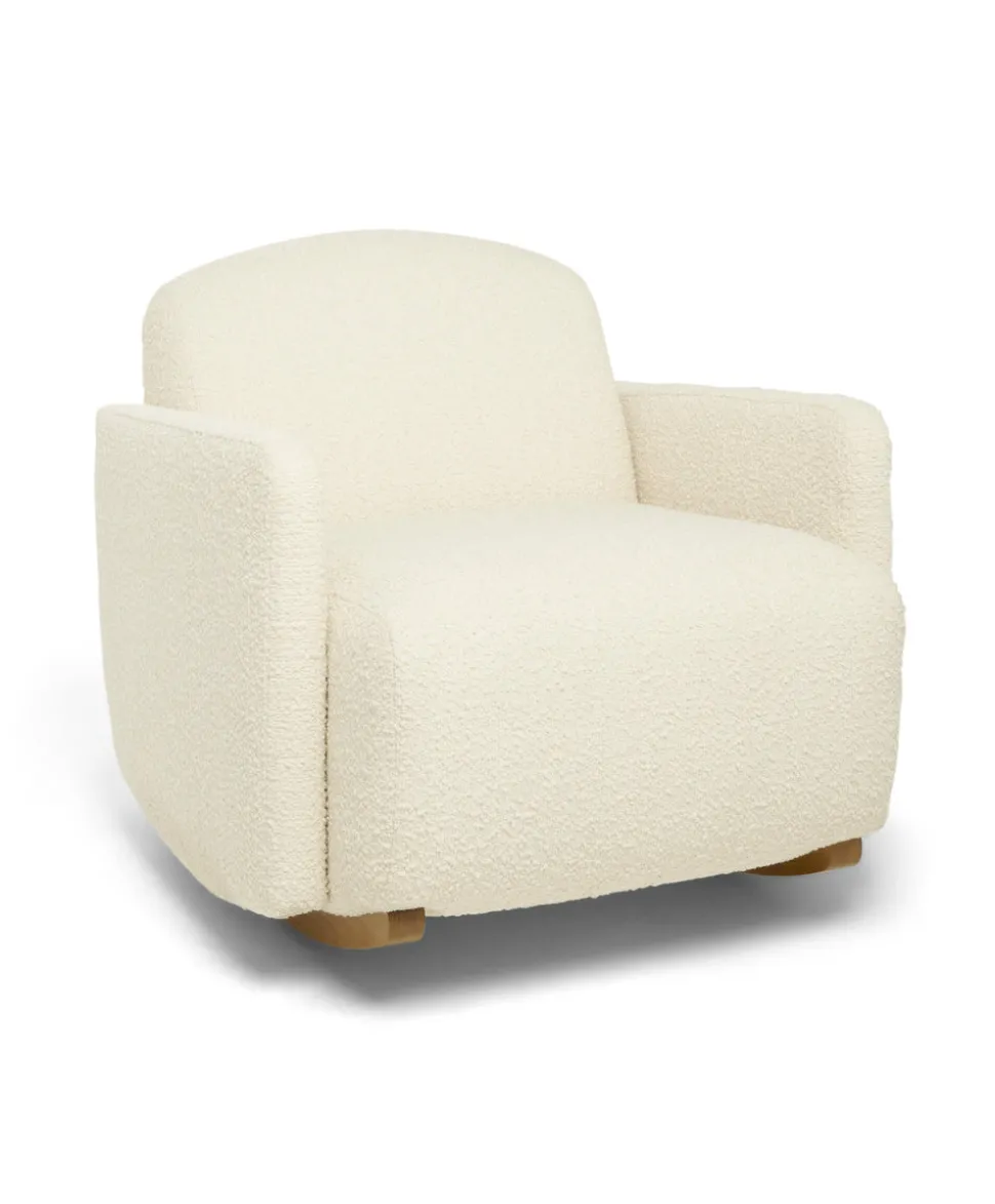 Royton Nursing Chair & Footsool Set - Oyster Chenille Boucle