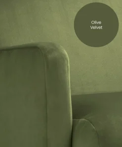 Royton Nursing Chair - Olive Velvet