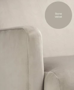 Royton Nursing Chair - Stone Velvet