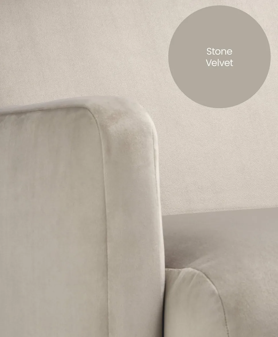 Royton Nursing Chair - Stone Velvet