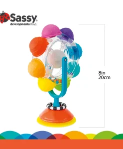 Sassy Light-Up Rainbow Reel Spinning Developmental Tray Toy