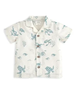 Shirt & Shorts Set (2 Pieces) - Turtle Print