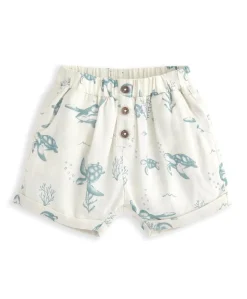 Shirt & Shorts Set (2 Pieces) - Turtle Print