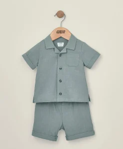 Shirt and Short Outfit Set - Green