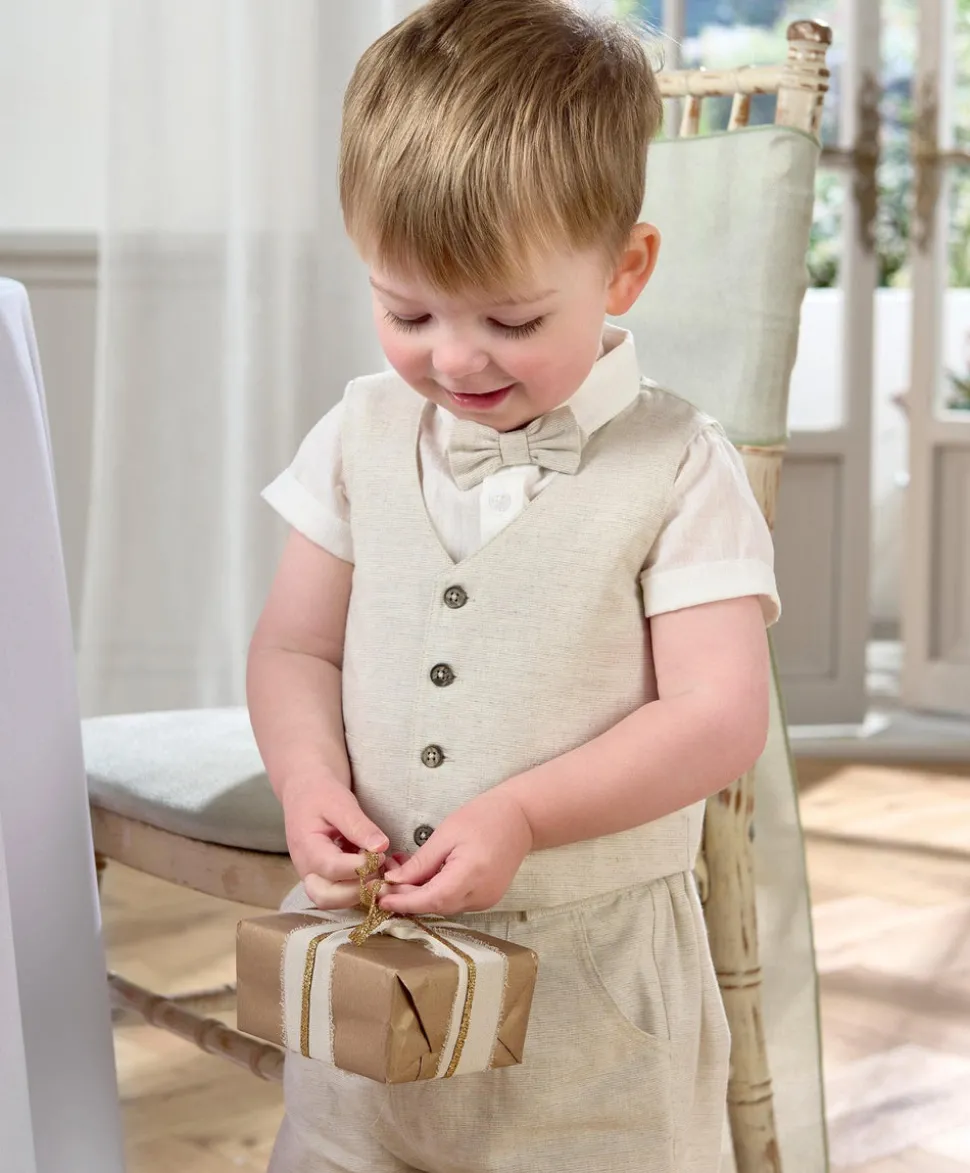 Shirt, Waistcoat, Trousers & Bow Tie Set (4 Pieces)
