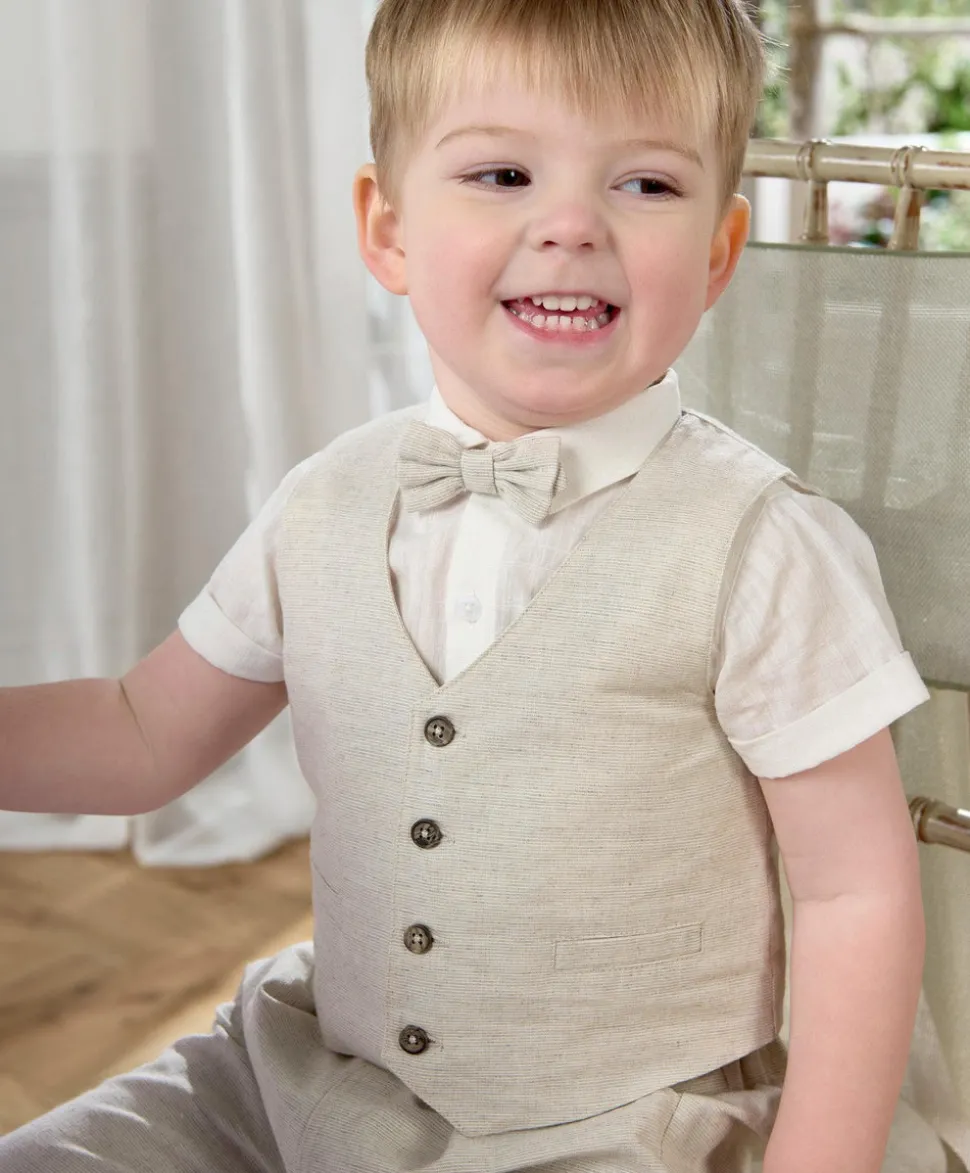 Shirt, Waistcoat, Trousers & Bow Tie Set (4 Pieces)