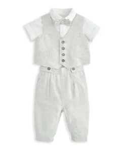 Shirt, Waistcoat, Trousers & Bow Tie Set (4 Pieces)