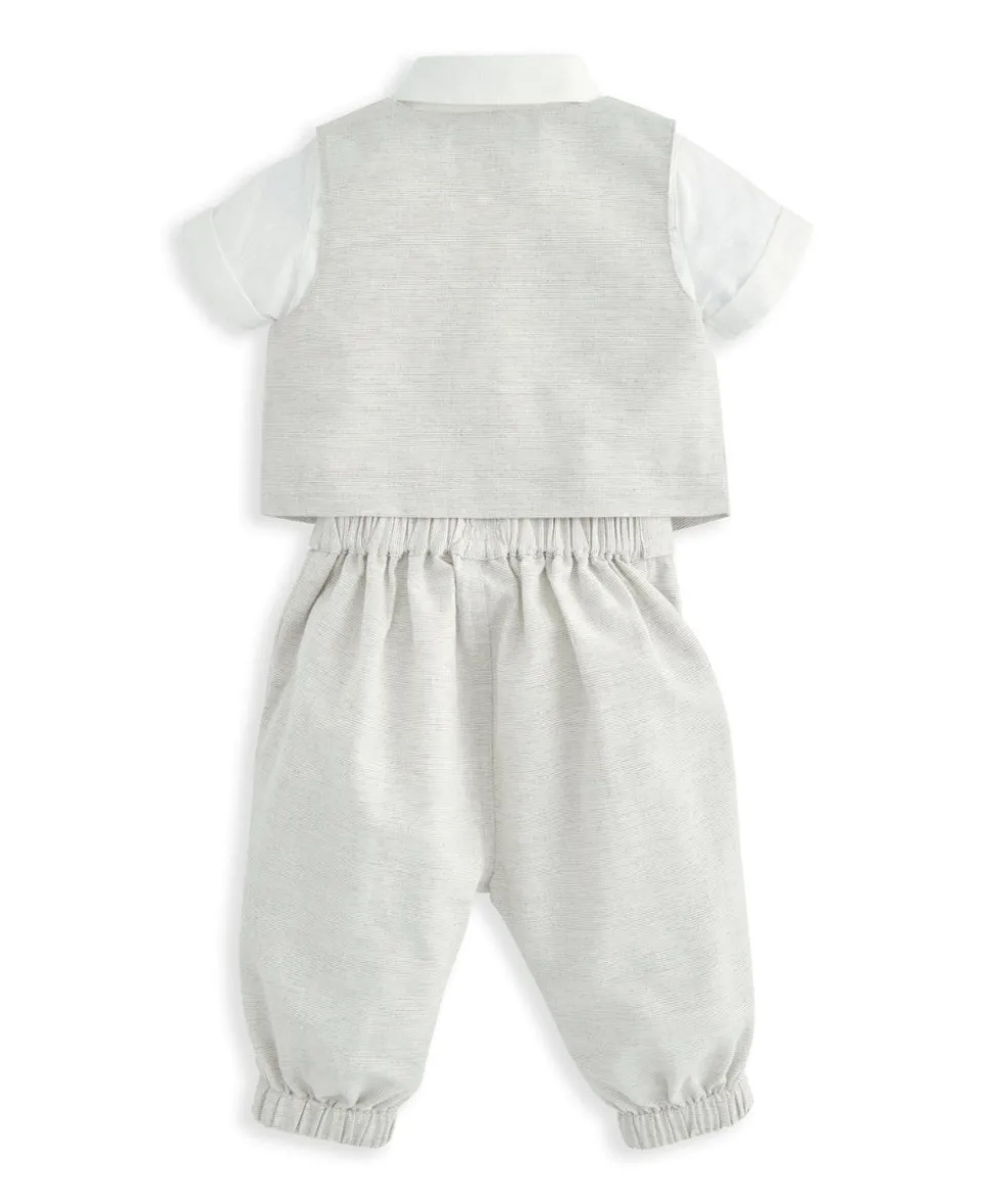 Shirt, Waistcoat, Trousers & Bow Tie Set (4 Pieces)