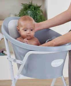 Shnuggle Baby Bath with Plug - Pebble Grey