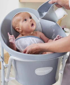 Shnuggle Baby Bath with Plug - Pebble Grey