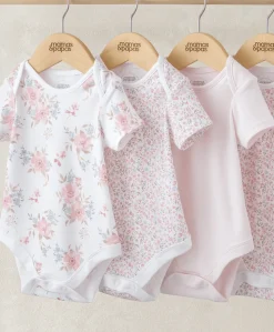 Short Sleeve Bodysuits (Pack of 5) - Floral