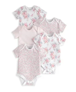 Short Sleeve Bodysuits (Pack of 5) - Floral