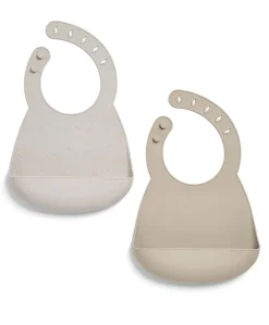Silicone Bibs (2 Pack) – Neutral Speckle