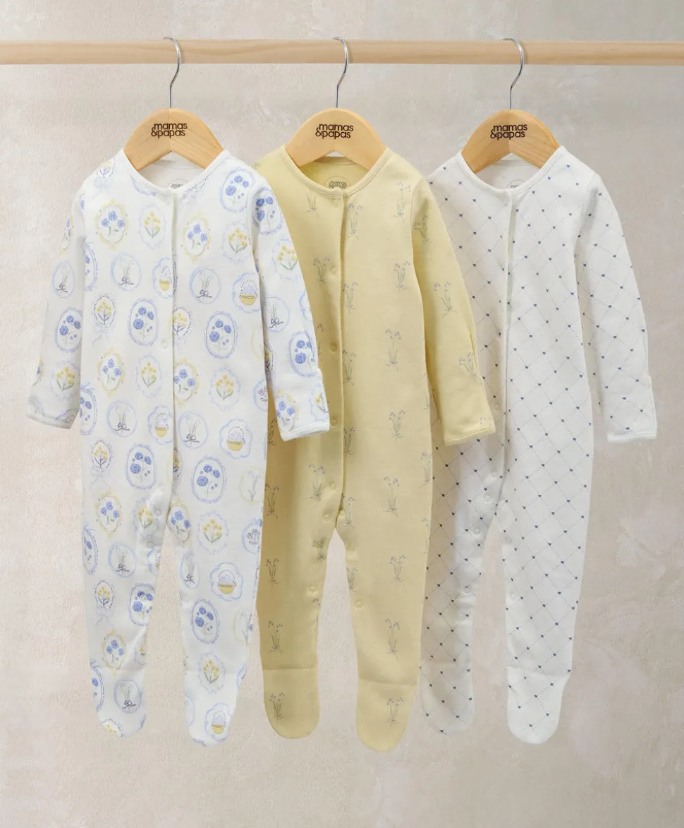 Sleepsuits (Pack of 3) - Delicate Dreamer